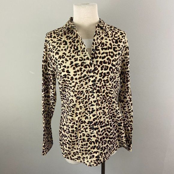 NWT‎ 1901 Animal Print Long Sleeve Button Down - Picture 2 of 8
